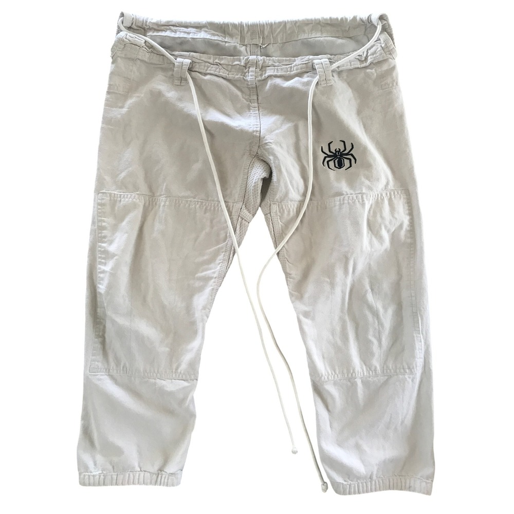 Mens White BJJ Gi Pants Brazilian Jiu-Jitsu Grappling Training Size 42